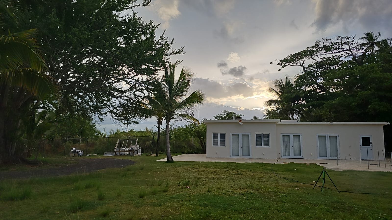Lawn and a house on the grounds